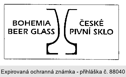 BOHEMIA BEER GLASS ČESKÉ PIVNÍ SKLO