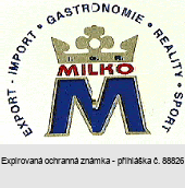 I.G.R. MILKO M export import gastronomie reality sport