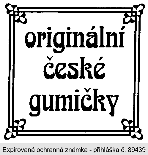 originální české gumičky