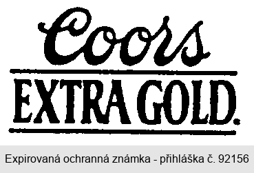 Coors EXTRA GOLD.