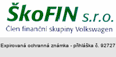 ŠkoFIN s.r.o. Člen finanční skupiny Volkswagen