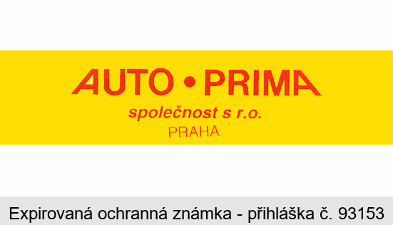 AUTO PRIMA společnost s r.o.PRAHA