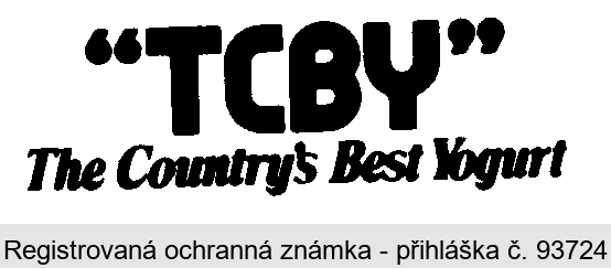 "TCBY" The Country's Best Yogurt