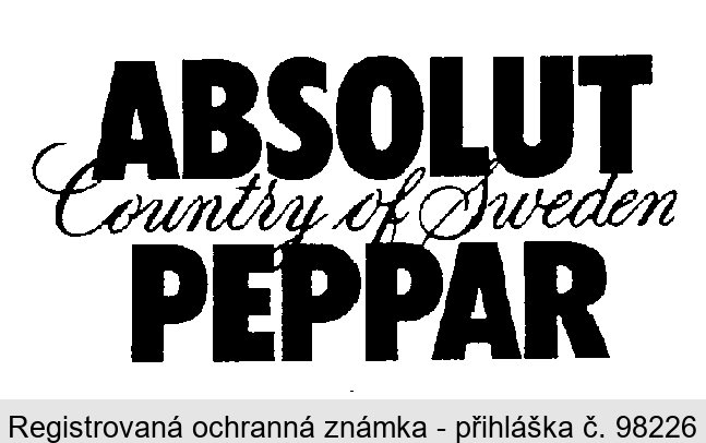 ABSOLUT Country of Sweden PEPPAR