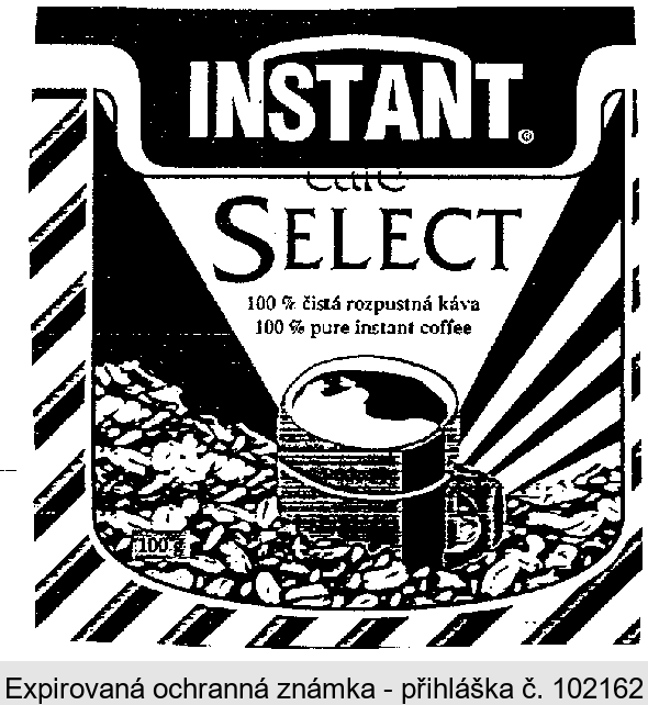 INSTANT Cafe SELECT 100% čistá rozpustná káva