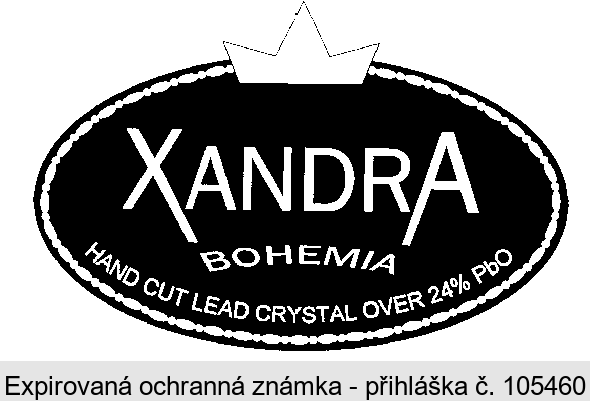 XANDRA BOHEMIA HAND CUT LEAD CRYSTAL OVER 24% PbO