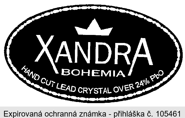 XANDRA BOHEMIA HAND CUT CRYSTAL OVER 24% PbO
