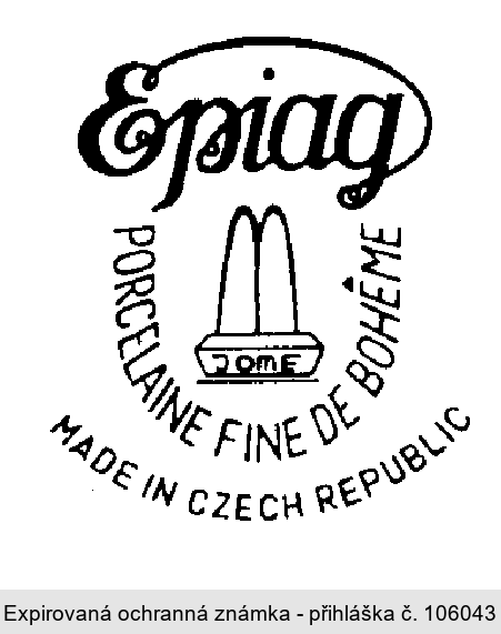 Epiag JOME PORCELAINE FINE DE BOHEME MADE IN CZECH REPUBLIC