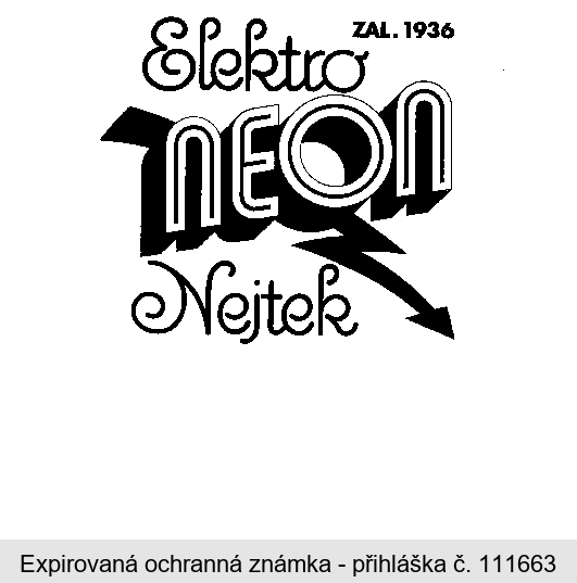 Elektro NEON Nejtek ZAL. 1936