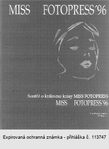 MISS FOTOPRESS'96 Soutěž o královnu krásy MISS FOTOPRESS MISS FOTOPRESS'96