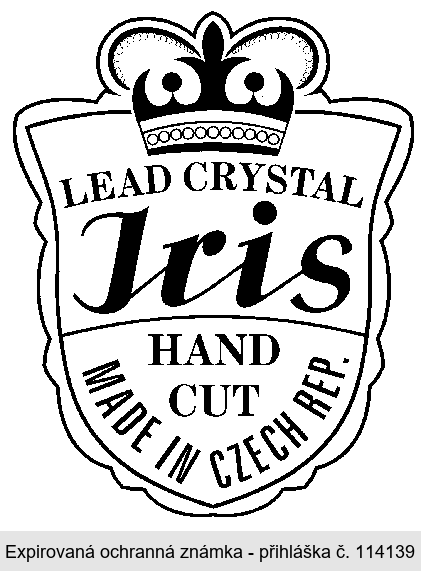 LEAD CRYSTAL Iris HAND CUT MADE IN CZECH REP.