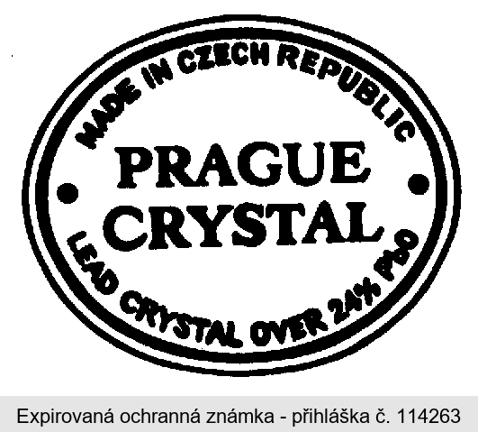 MADE IN CZECH REPUBLIC PRAGUE CRYSTAL LEAD CRYSTAL OVER 24% PbO