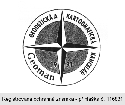 GEODETICKÁ A KARTOGRAFICKÁ KANCELÁŘ Geoman 1991