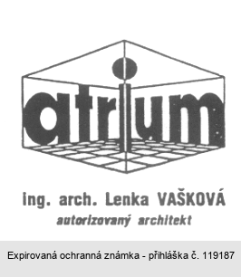 atrium ing. arch. Lenka VAŠKOVÁ autorizovaný architekt