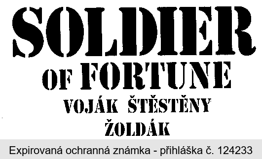 SOLDIER OF FORTUNE VOJÁK ŠTĚSTĚNY ŽOLDÁK