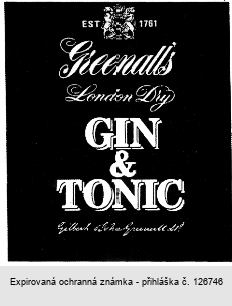 Greenall's London Dry GIN & TONIC