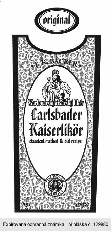 original Karlovarský císařský likér Carlsbader Kaiserlikör