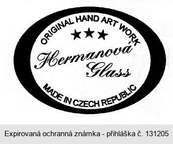 ORIGINAL HAND ART WORK Hermanová Glass MADE IN CZECH REPUBLIC