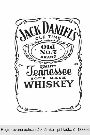 JACK DANIEL'S OLD TIME Old No.7 BRAND QUALITY Tennessee SOUR MASH WHISKEY