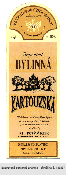 IMPORTED FROM CZECH REPUBLIC BYLINNÁ FRANCOUZSKÁ M. POŽÁREK ORIGINÁLNÍ RECEPTURY