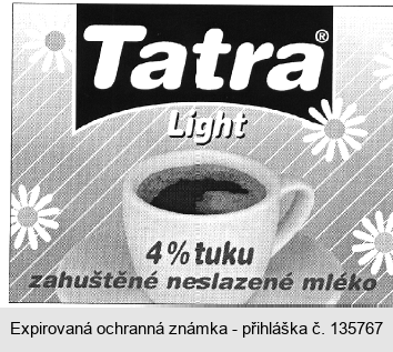 Tatra Lihgt 4% tuku zahuštěné neslazené mléko