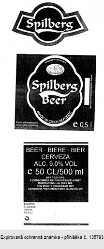 Spilberg Beer MADE IN CZECH REPUBLIC Spilberg BEER BIERE BIER CERVEZA