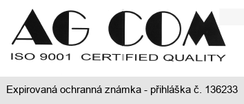AG COM ISO 9001 CERTIFIED QUALITY