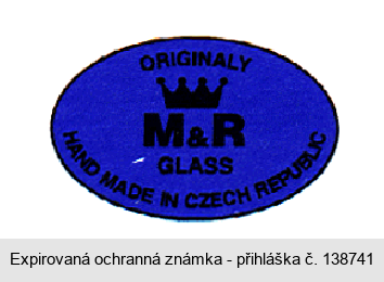 ORIGINALY M&R GLASS HAND MADE IN CZECH REPUBLIC