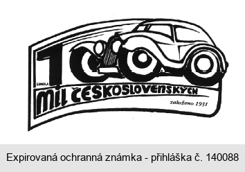 GOMOLA 1000 mil československých založeno 1931