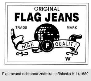 ORIGINAL FLAG JEANS TRADE MARK HIGH F QUALITY W