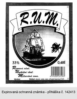 R.U.M. Rumová vůně Unikátní chuť Milosrdná cena
