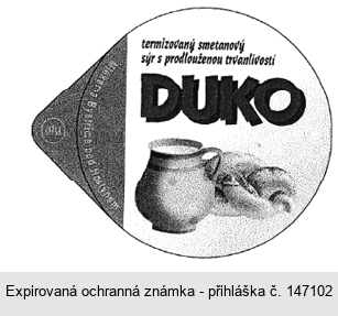Mlékárna Bystřice pod Hostýnem termizovaný smetanový sýr s prodlouženou trvanlivostí DUKO