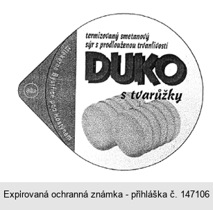 Mlékárna Bystřice pod Hostýnem termizovaný smetanový sýr s prodlouženou trvanlivostí DUKO s tvarůžky