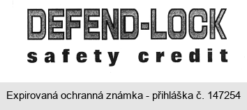 DEFEND-LOCK safety credit