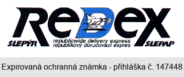 REDEX SLEPÝR SLEPAP republicwide delivery express republikový doručovací expres