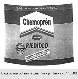 Chemoprén Henkel RIEDIDLO Do lepidiel Na čištenie náradia Do lepidle K čištění nářadí