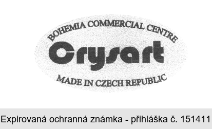 BOHEMIA COMMERCIAL CENTRE Crysart MADE IN CZECH REPUBLIC