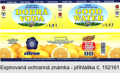 Pramenitá novohradská DOBRÁ VODA citron