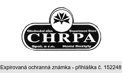 Obchodním dům Department Store CHRPA Spol. s r.o. Horní Roztyly