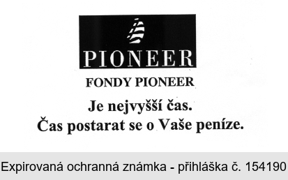 PIONEER FONDY PIONEER Je nejvyšší čas. Čas postarat se o Vaše peníze