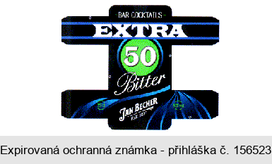 BAR COCKTAILS EXTRA 50 Bitter JAN BECHER EST. 1807