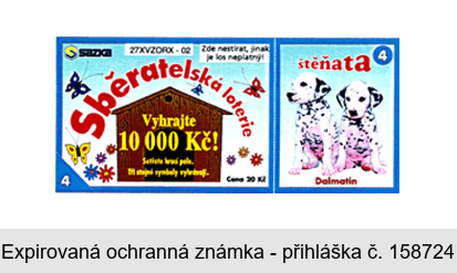 Sběratelská loterie štěňata Dalmatin