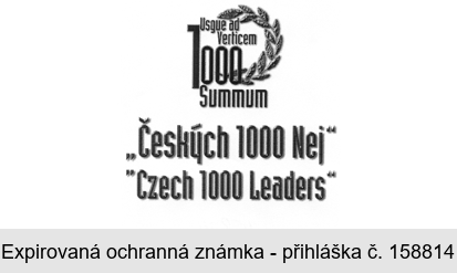 Usgue ad Verticem 1000 Summum "Českých 1000 Nej" "Czech 1000 Leaders"