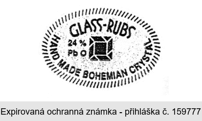 GLASS-RUBS 24 % PbO HAND MADE BOHEMIAN CRYSTAL
