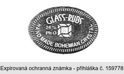 GLASS-RUBS 24 % PbO HAND MADE BOHEMIAN CRYSTAL