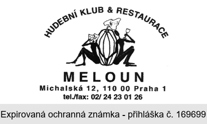 HUDEBNÍ KLUB & RESTAURACE MELOUN Michalská 12, 110 00 Praha 1 tel./fax. 02/24 23 01 26