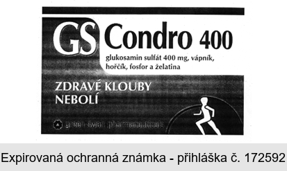 GS Condro 400 ZDRAVÉ KLOUBY NEBOLÍ green-swan pharmaceuticals