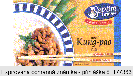 Septim menu ohřej a servíruj kuřecí Kung - pao  rýže