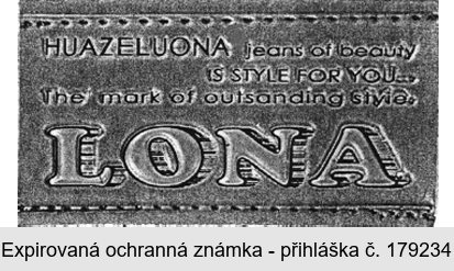 HUAZELUONA jeans of beauty LONA