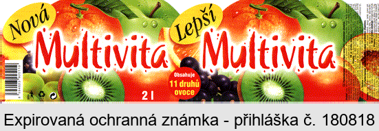 Nová Multivita Lepší Multivita Obsahuje 11 druhů ovoce 2 l